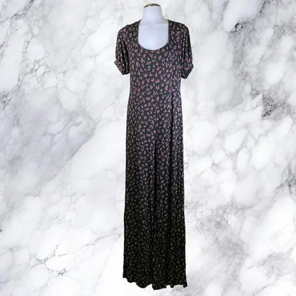 NastyGal Floral Print Square Neck Fitted Jumpsuit - Picture 4 of 12